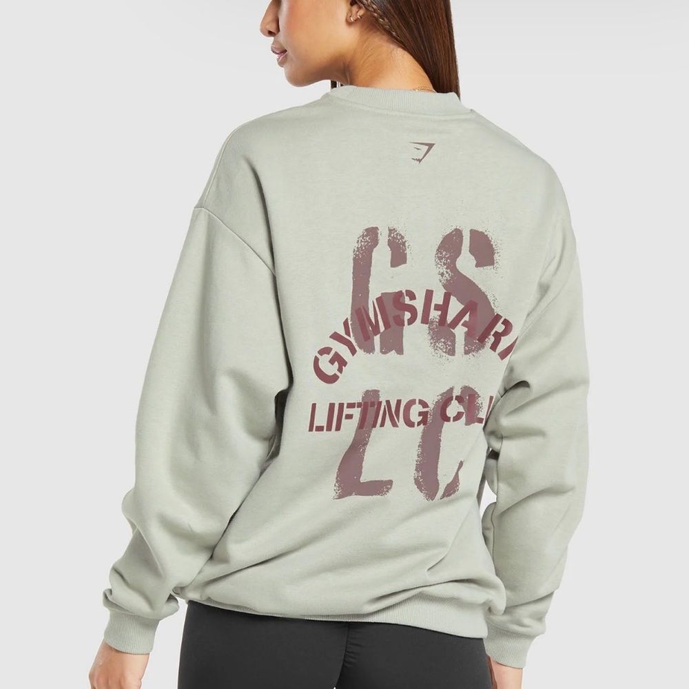 Gymshark BUILT OVERSIZED SWEATSHIRT Grey Large NWT in packaging - Picture 2 of 6